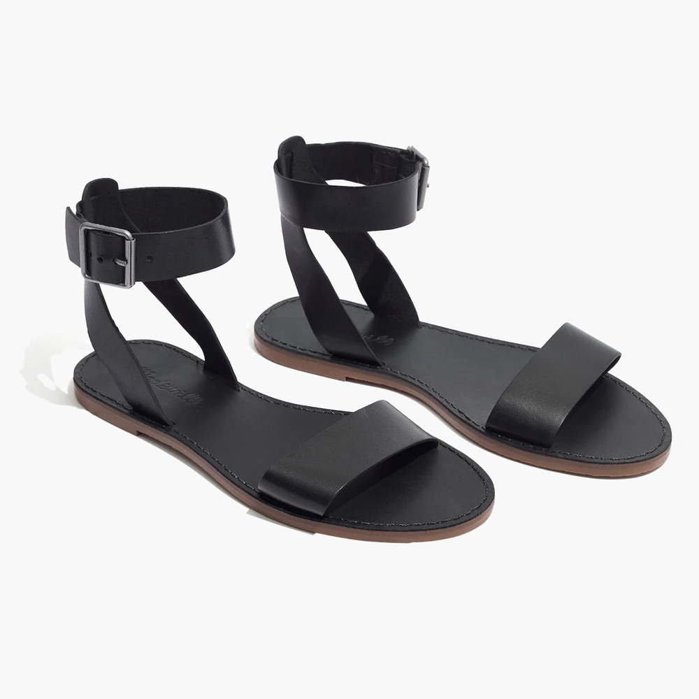 Madewell Black Leather Sandals